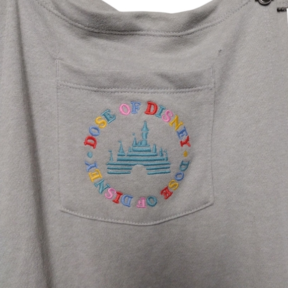 Disney Parks Dose of Disney Relaxed Sweat knit Shortalls Bib Overalls - Picture 2 of 7